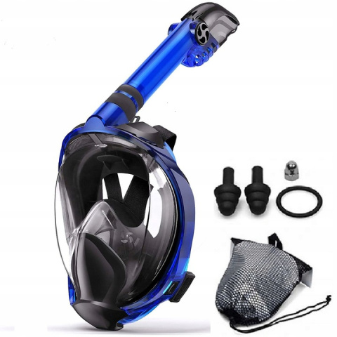 Snorkeling Full Face Mask Professional Blue