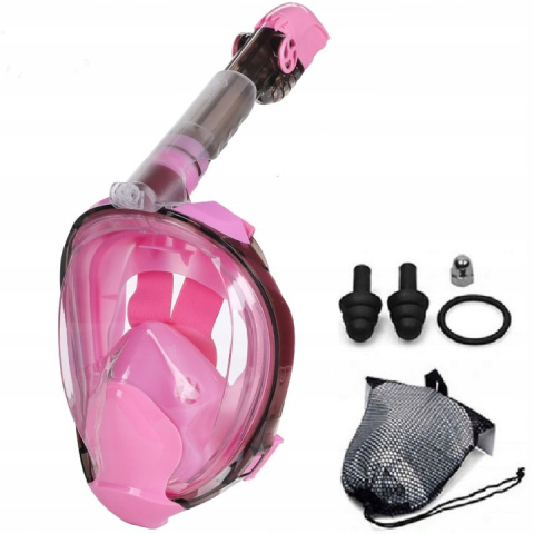 Snorkeling Full Face Mask Professional Pink