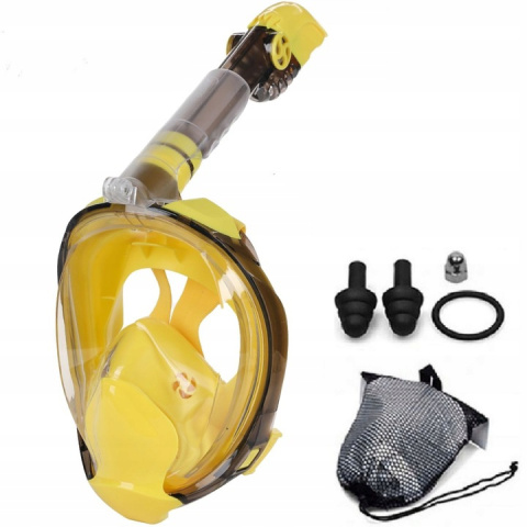 Snorkeling Full Face Mask Professional Yellow