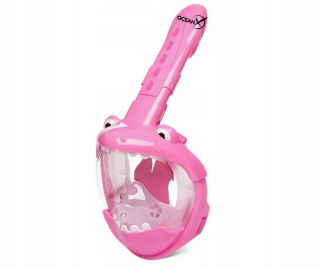 Full Face Mask for Snorkeling Kids Crocodile Pink XS