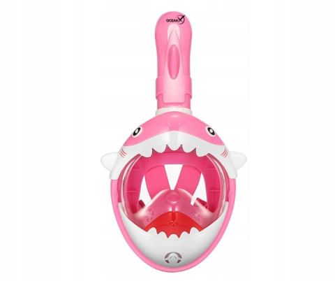 Full Face Mask for Snorkeling Kids Shark Pink XS