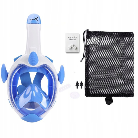 Full Face Mask for Snorkeling for Kids UNICORN Blue XS