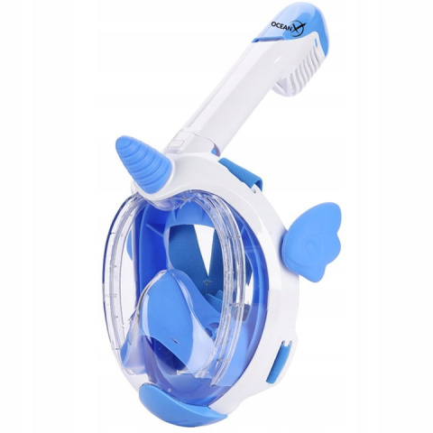 Full Face Mask for Snorkeling for Kids UNICORN Blue XS