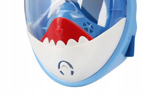 Full Face Mask for Snorkeling Kids Shark Blue XS