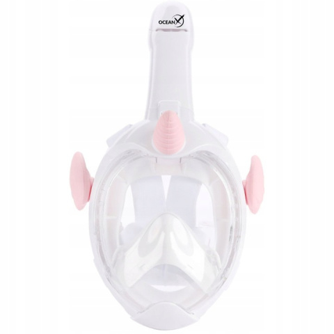 Full Face Mask for Snorkeling for Kids with Tube White XS