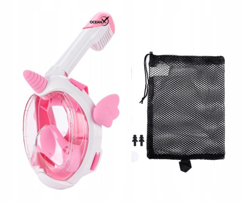 Full Face Snorkeling Mask for Children Unicorn Pink Size XS