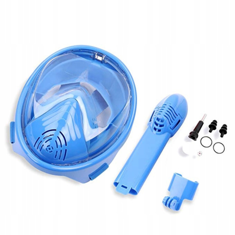 Full Face Snorkeling Mask for Kids with Snorkel Blue XS