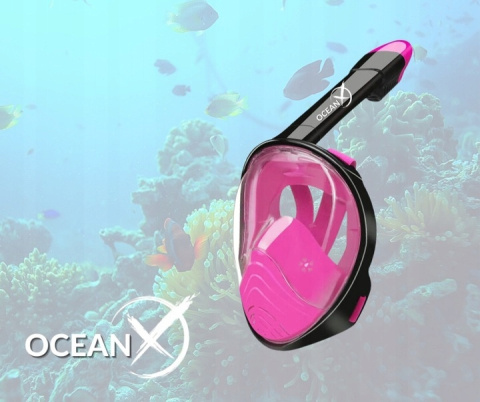 Full Face Mask for Snorkeling for Kids with Tube Pink XS