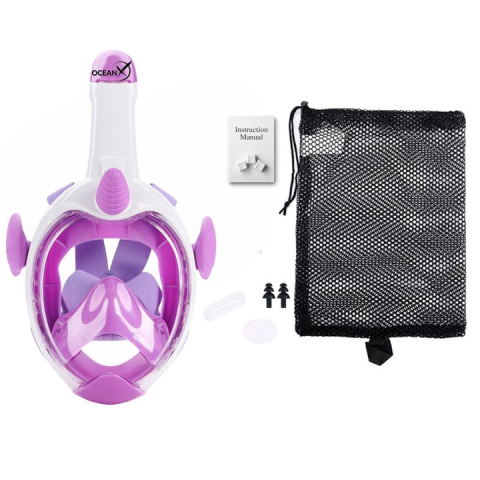 Full Face Mask for Snorkeling for Kids UNICORN Purple XS