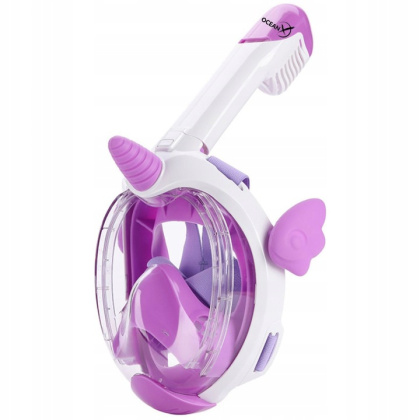 Full Face Mask for Snorkeling for Kids UNICORN Purple XS