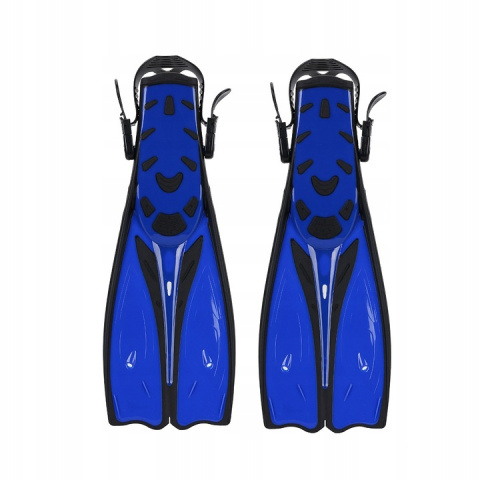 Adjustable Diving Swimming Fins Long Blue